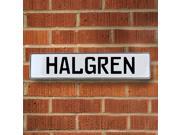 Vintage parts USA VPAY1B339 Halgren White Stamped Aluminum Street Sign Mancave Wall Art Vintage parts USA VPAY1B339 Halgren White Stamped Aluminum Street Sign Mancave Wall Art