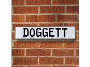 Vintage parts USA VPAY161E6 Doggett White Stamped Aluminum Street Sign Mancave Wall Art Vintage parts USA VPAY161E6 Doggett White Stamped Aluminum Street Sign Mancave Wall Art