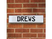Vintage parts USA VPAY16491 Drews White Stamped Aluminum Street Sign Mancave Wall Art Vintage parts USA VPAY16491 Drews White Stamped Aluminum Street Sign Mancave Wall Art