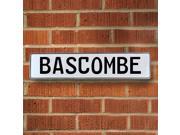 Vintage parts USA VPAYD394 Bascombe White Stamped Aluminum Street Sign Mancave Wall Art Vintage parts USA VPAYD394 Bascombe White Stamped Aluminum Street Sign Mancave Wall Art
