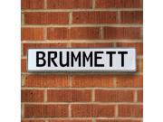 Vintage parts USA VPAYE759 Brummett White Stamped Aluminum Street Sign Mancave Wall Art Vintage parts USA VPAYE759 Brummett White Stamped Aluminum Street Sign Mancave Wall Art
