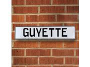 Vintage parts USA VPAY1B1A5 Guyette White Stamped Aluminum Street Sign Mancave Wall Art Vintage parts USA VPAY1B1A5 Guyette White Stamped Aluminum Street Sign Mancave Wall Art