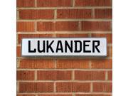Vintage parts USA VPAY2149A Lukander White Stamped Aluminum Street Sign Mancave Wall Art Vintage parts USA VPAY2149A Lukander White Stamped Aluminum Street Sign Mancave Wall Art