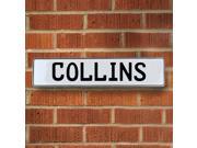 Vintage parts USA VPAY13542 Collins White Stamped Aluminum Street Sign Mancave Wall Art Vintage parts USA VPAY13542 Collins White Stamped Aluminum Street Sign Mancave Wall Art