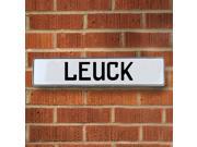 Vintage parts USA VPAY20DD1 Leuck White Stamped Aluminum Street Sign Mancave Wall Art Vintage parts USA VPAY20DD1 Leuck White Stamped Aluminum Street Sign Mancave Wall Art