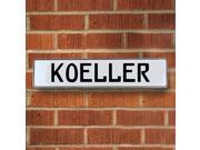 Vintage parts USA VPAY1FEB4 Koeller White Stamped Aluminum Street Sign Mancave Wall Art Vintage parts USA VPAY1FEB4 Koeller White Stamped Aluminum Street Sign Mancave Wall Art
