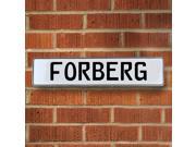 Vintage parts USA VPAY1758A Forberg White Stamped Aluminum Street Sign Mancave Wall Art Vintage parts USA VPAY1758A Forberg White Stamped Aluminum Street Sign Mancave Wall Art