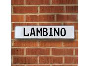 Vintage parts USA VPAY206B5 Lambino White Stamped Aluminum Street Sign Mancave Wall Art Vintage parts USA VPAY206B5 Lambino White Stamped Aluminum Street Sign Mancave Wall Art