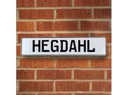 Vintage parts USA VPAY1B8A2 Hegdahl White Stamped Aluminum Street Sign Mancave Wall Art Vintage parts USA VPAY1B8A2 Hegdahl White Stamped Aluminum Street Sign Mancave Wall Art