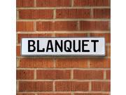 Vintage parts USA VPAYDCE8 Blanquet White Stamped Aluminum Street Sign Mancave Wall Art Vintage parts USA VPAYDCE8 Blanquet White Stamped Aluminum Street Sign Mancave Wall Art