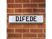 Vintage parts USA VPAY15FD1 Difede White Stamped Aluminum Street Sign Mancave Wall Art Vintage parts USA VPAY15FD1 Difede White Stamped Aluminum Street Sign Mancave Wall Art