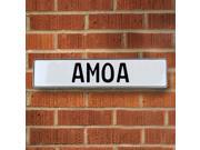 Vintage parts USA VPAYBADD Amoa White Stamped Aluminum Street Sign Mancave Wall Art Vintage parts USA VPAYBADD Amoa White Stamped Aluminum Street Sign Mancave Wall Art