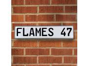 Vintage parts USA VPAY21B3 FLAMES 47 NHL Calgary Flames White Stamped Street Sign Mancave Wall Art Vintage parts USA VPAY21B3 FLAMES 47 NHL Calgary Flames White Stamped Street Sign Mancave Wall Art