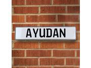 Vintage parts USA VPAYC0CE Ayudan White Stamped Aluminum Street Sign Mancave Wall Art Vintage parts USA VPAYC0CE Ayudan White Stamped Aluminum Street Sign Mancave Wall Art