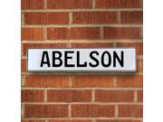 Vintage parts USA VPAYB5AE Abelson White Stamped Aluminum Street Sign Mancave Wall Art Vintage parts USA VPAYB5AE Abelson White Stamped Aluminum Street Sign Mancave Wall Art