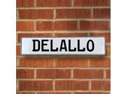 Vintage parts USA VPAY15AF1 Delallo White Stamped Aluminum Street Sign Mancave Wall Art Vintage parts USA VPAY15AF1 Delallo White Stamped Aluminum Street Sign Mancave Wall Art