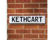Vintage parts USA VPAY1F9DF Kethcart White Stamped Aluminum Street Sign Mancave Wall Art Vintage parts USA VPAY1F9DF Kethcart White Stamped Aluminum Street Sign Mancave Wall Art