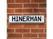 Vintage parts USA VPAY1BD1D Hinerman White Stamped Aluminum Street Sign Mancave Wall Art Vintage parts USA VPAY1BD1D Hinerman White Stamped Aluminum Street Sign Mancave Wall Art