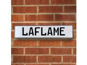Vintage parts USA VPAY205C2 Laflame White Stamped Aluminum Street Sign Mancave Wall Art Vintage parts USA VPAY205C2 Laflame White Stamped Aluminum Street Sign Mancave Wall Art