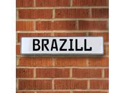 Vintage parts USA VPAYE44E Brazill White Stamped Aluminum Street Sign Mancave Wall Art Vintage parts USA VPAYE44E Brazill White Stamped Aluminum Street Sign Mancave Wall Art