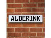 Vintage parts USA VPAYB89D Alderink White Stamped Aluminum Street Sign Mancave Wall Art Vintage parts USA VPAYB89D Alderink White Stamped Aluminum Street Sign Mancave Wall Art