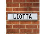 Vintage parts USA VPAY2101D Liotta White Stamped Aluminum Street Sign Mancave Wall Art Vintage parts USA VPAY2101D Liotta White Stamped Aluminum Street Sign Mancave Wall Art