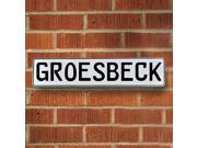 Vintage parts USA VPAY1AEF6 Groesbeck White Stamped Aluminum Street Sign Mancave Wall Art Vintage parts USA VPAY1AEF6 Groesbeck White Stamped Aluminum Street Sign Mancave Wall Art