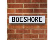 Vintage parts USA VPAYDEC7 Boeshore White Stamped Aluminum Street Sign Mancave Wall Art Vintage parts USA VPAYDEC7 Boeshore White Stamped Aluminum Street Sign Mancave Wall Art