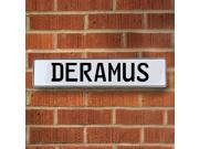 Vintage parts USA VPAY15D44 Deramus White Stamped Aluminum Street Sign Mancave Wall Art Vintage parts USA VPAY15D44 Deramus White Stamped Aluminum Street Sign Mancave Wall Art