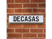 Vintage parts USA VPAY15999 Decasas White Stamped Aluminum Street Sign Mancave Wall Art Vintage parts USA VPAY15999 Decasas White Stamped Aluminum Street Sign Mancave Wall Art