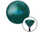 American Shifter Company ASCSNX1528613 Blue Darwin Fish Green Retro Metal Flake Shift Knob with M16 x 1.5 Insert 351 American Shifter Company ASCSNX1528613 Blue Darwin Fish Green Retro Metal Flake Shift Knob with M16 x 1.5 Insert 351