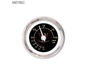 Aurora Instruments GAR1119ZMXMABCD Turbo Gauge - Metric Pinstripe II Black , White Modern Needles, Chrome Trim Aurora Instruments GAR1119ZMXMABCD Turbo Gauge - Metric Pinstripe II Black , White Modern Needles, Chrome Trim
