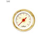 Aurora Instruments GAR216ZEAIAAAE Tachometer Gauge with emblem - DECO XT Tan , Red Vintage Needles, Gold Trim apu Aurora Instruments GAR216ZEAIAAAE Tachometer Gauge with emblem - DECO XT Tan , Red Vintage Needles, Gold Trim apu