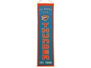 Oklahoma City Thunder Official Wool Vertical Fan Banner by Winning Streak