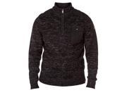 D555 Mens Zip Neck Jumper Sweater With Woven Shoulder Chest Pocket