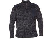 D555 Mens Zip Neck Jumper Sweater With Woven Shoulder Chest Pocket