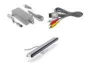 Wii Parts Bundle Sensor Bar AV Cable and Power Adapter by Mars Devices