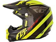 Fly Racing F2 Carbon Fastback Helmet Black Hi Vis Xs 73 4114Xs