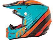 Fly Racing F2 Carbon Fastback Helmet Teal Orange Black M 73 4115M