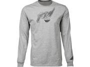 Fly Racing Track L S Tee Heather M 352 4118M