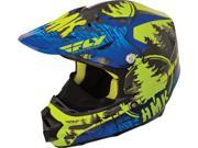 Fly Racing F2 Carbon Pro Hmk Stamp Helmet Blue Green L 73 4923L
