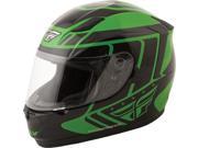 Fly Racing Conquest Retro Helmet Green Black S 73 8415S
