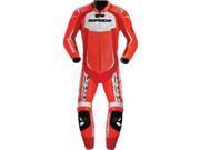 Spidi Track Wind Replica Leather Suit Red White E48 Us38 Y130 348 48