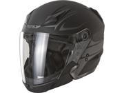 Fly Racing Tourist Helmet Vista Flat Black Silver 2X F73 8107~6