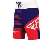 Fly Racing Influx Boardshort Red Blue White Sz 32 353 19232