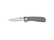 Twitch II Assisted Open Satin Drop Point 2 5 8 AUS 8 Stainless Drop Point Blade with Dual Thumb Studs