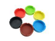 InnoLife Eco Friendly Premium Silicone Rubber High Temperature Resistant Round Design Ashtray 6 mixed colors