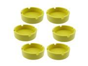 InnoLife Eco Friendly Premium Silicone Rubber High Temperature Resistant Round Design Ashtray Yellow