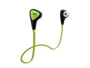 HyperPS 818 Green Bluetooth Sport Neckband Stereo Earbuds Headset w Microphone Compactible with iPhone 6 6S Plus 5s 5c 4s 4 Android Smart Phones