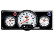 QUICKCAR RACING PRODUCTS White Face Gauge Panel Assembly P N 61 6731